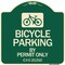 Signmission Bicycle Parking by Permit C.V.S. 21210 Heavy-Gauge Aluminum Sign, 18" x 18", G-1818-24322 A-DES-G-1818-24322 - alternate 1